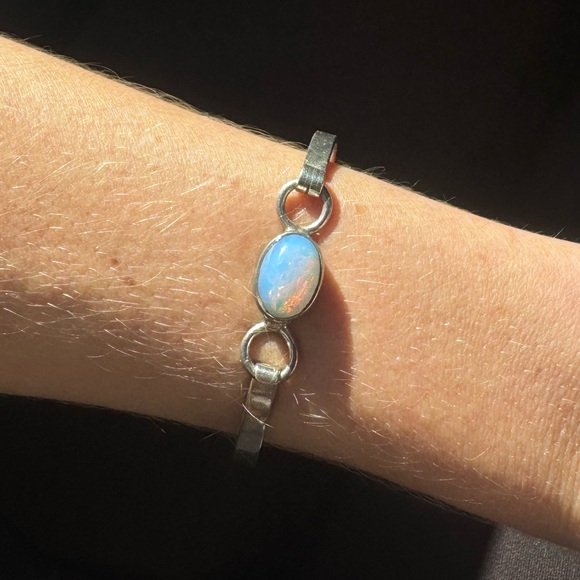 Sterling Silver Opal Bracelet - Picture 5 of 8